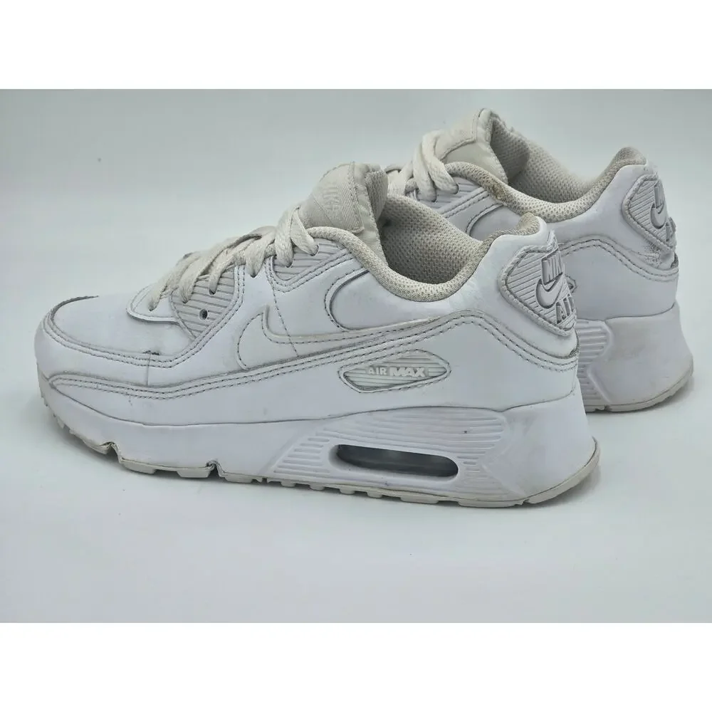 Nike Air Max 90 Youth 3Y White Running Shoes Classic Air Cushion